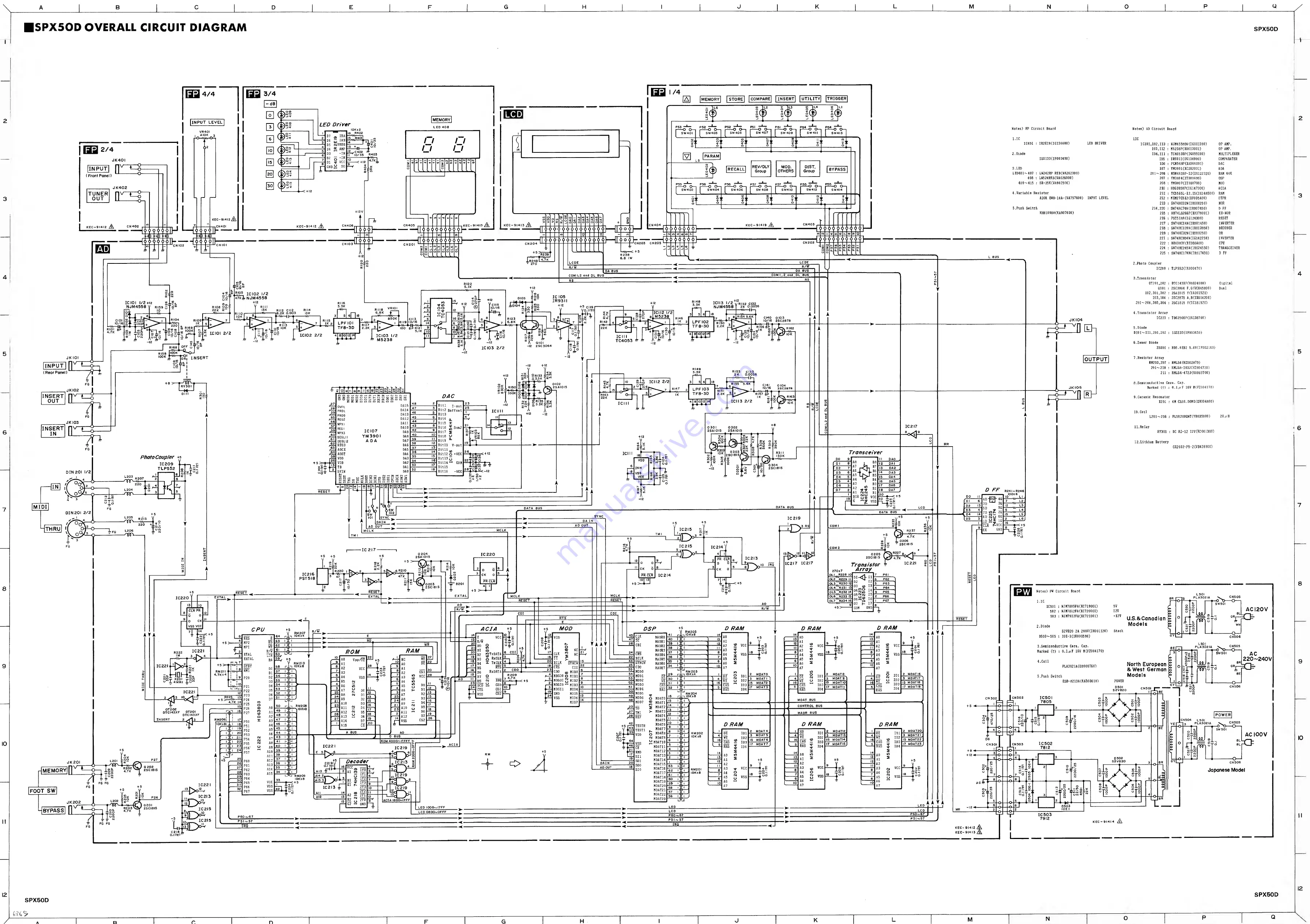 Yamaha SPX50D Service Manual Download Page 24