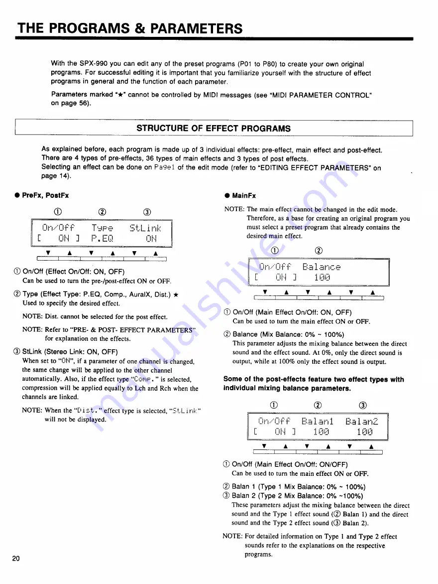 Yamaha SPX990 Operation Manual Download Page 22