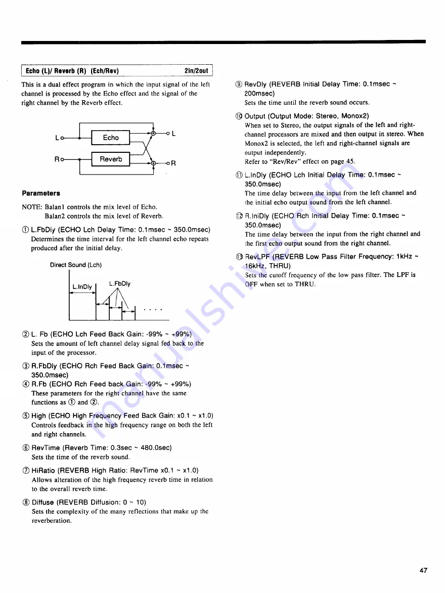 Yamaha SPX990 Operation Manual Download Page 49