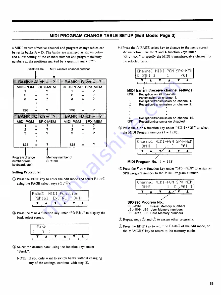 Yamaha SPX990 Operation Manual Download Page 57