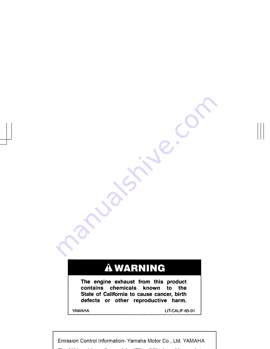 Yamaha SXV60ERL Owner'S Manual Download Page 2