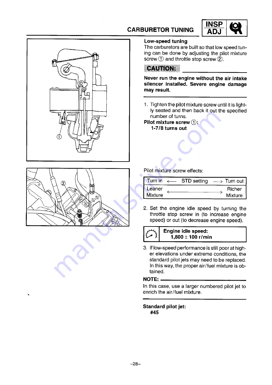 Yamaha SXV70ERG 2001 Service Manual Download Page 34