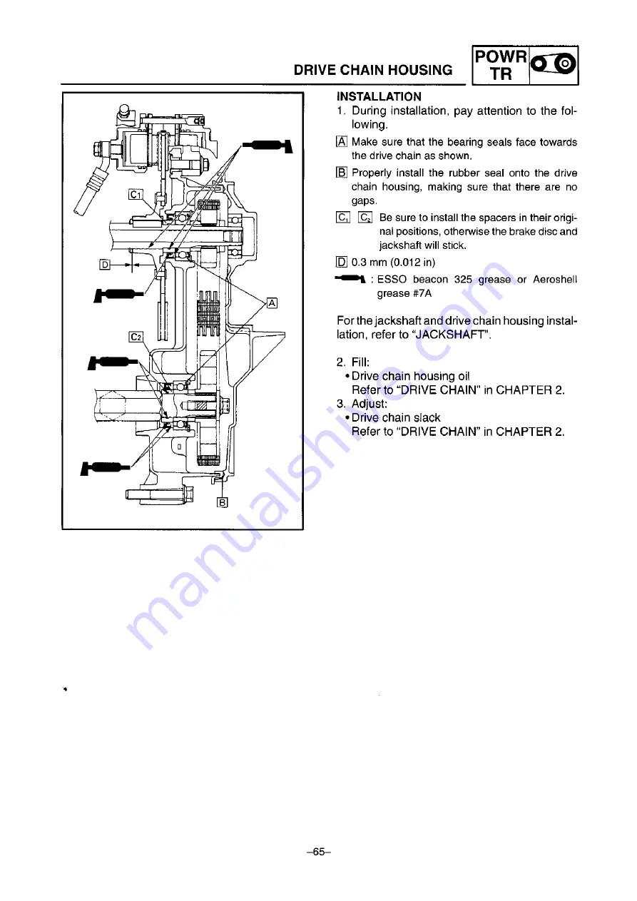 Yamaha SXV70ERG 2001 Скачать руководство пользователя страница 71