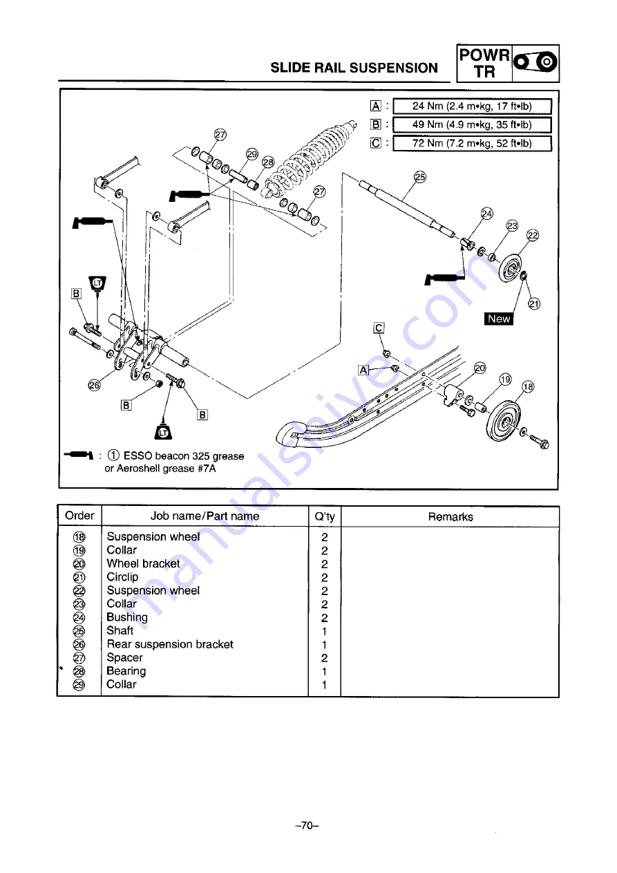 Yamaha SXV70ERG 2001 Service Manual Download Page 76