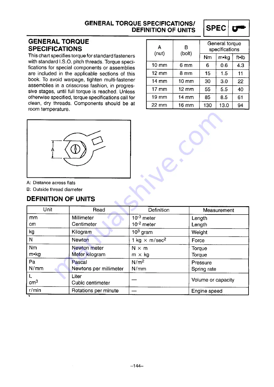 Yamaha SXV70ERG 2001 Service Manual Download Page 150