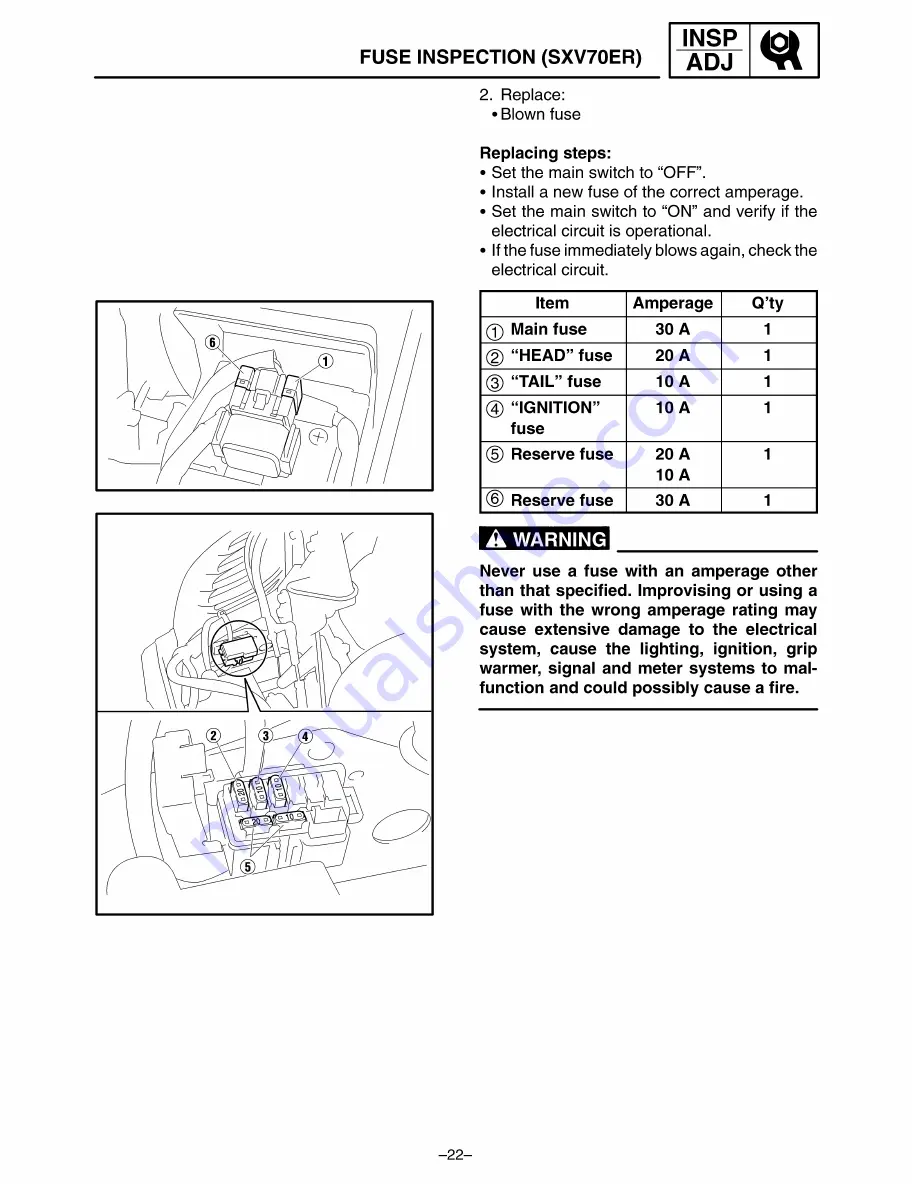 Yamaha SXV70SJ Supplementary Service Manual Download Page 432