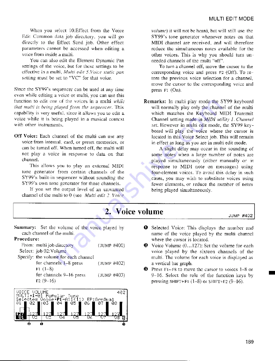 Yamaha SY99 Operating Manual Download Page 201