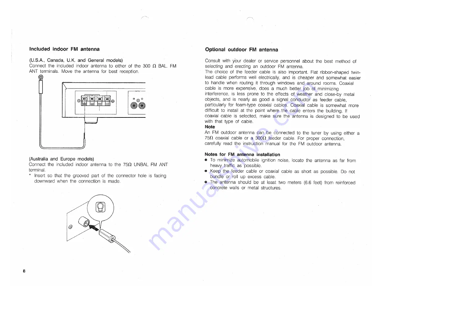 Yamaha T-230 Owner'S Manual Download Page 8