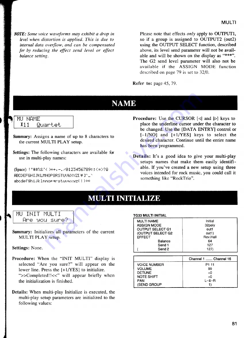 Yamaha TG-33 User Manual Download Page 41