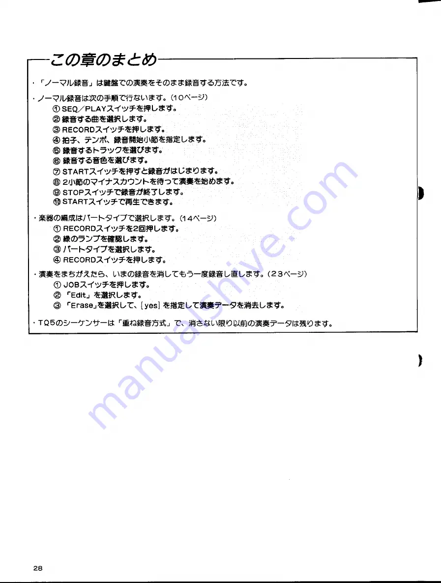 Yamaha TQ5 (Japanese) Owner'S Manual Download Page 36