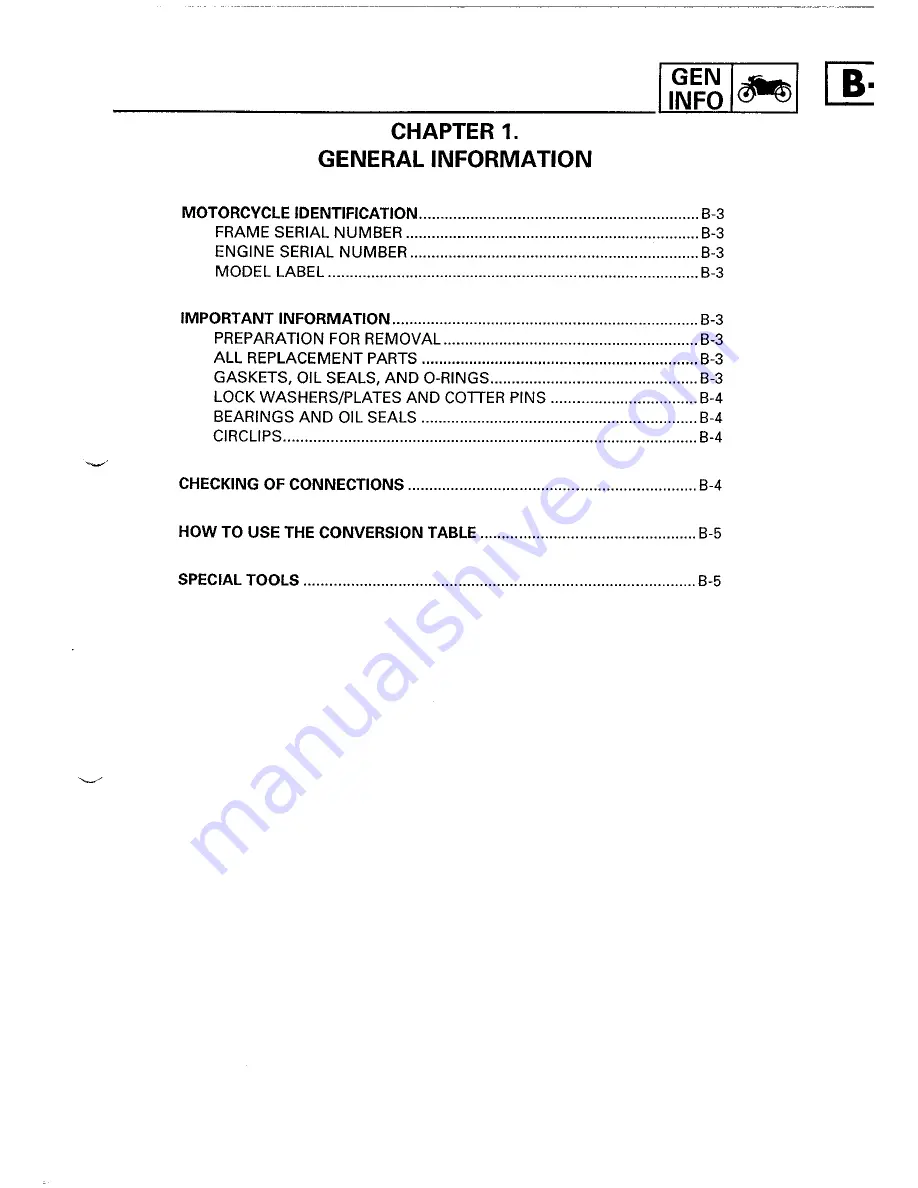 Yamaha TRX850H Service Manual Download Page 7