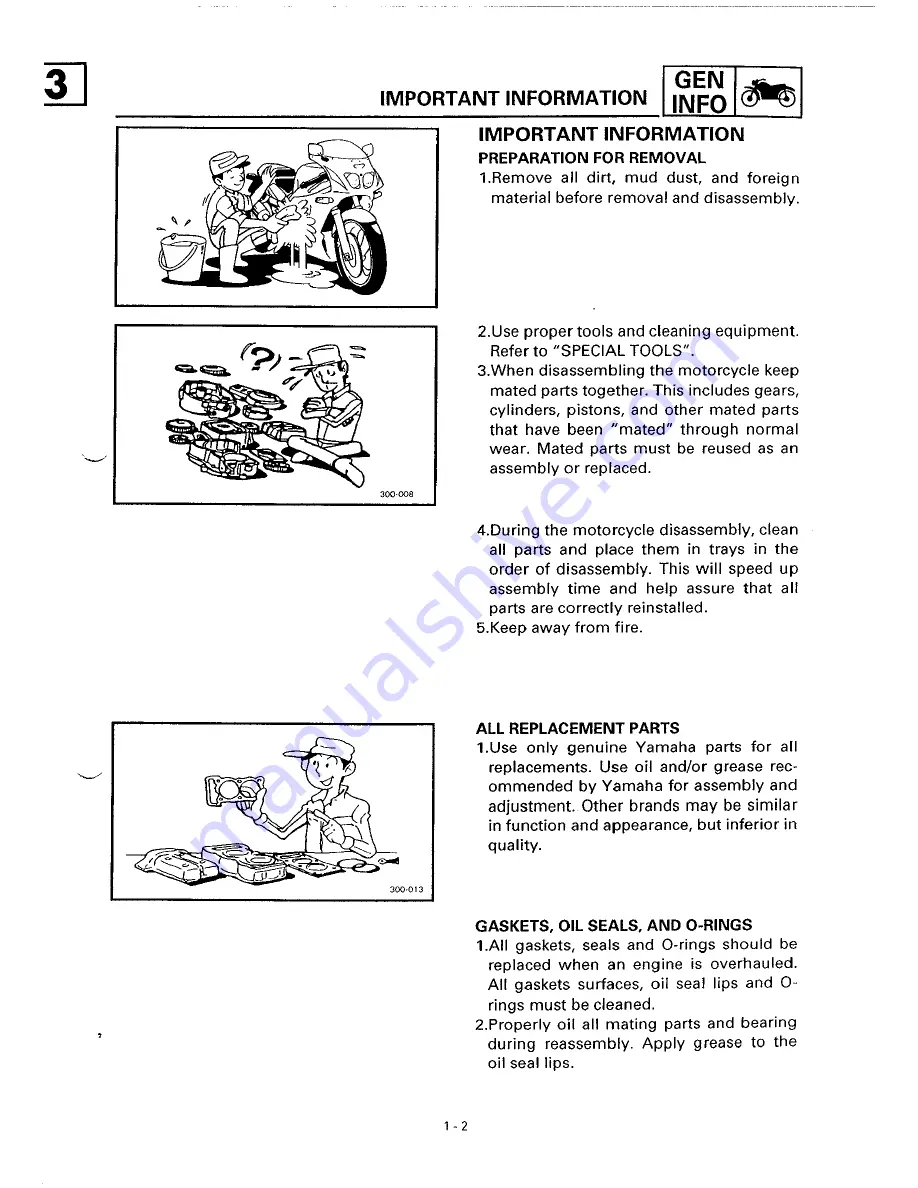 Yamaha TRX850H Service Manual Download Page 9