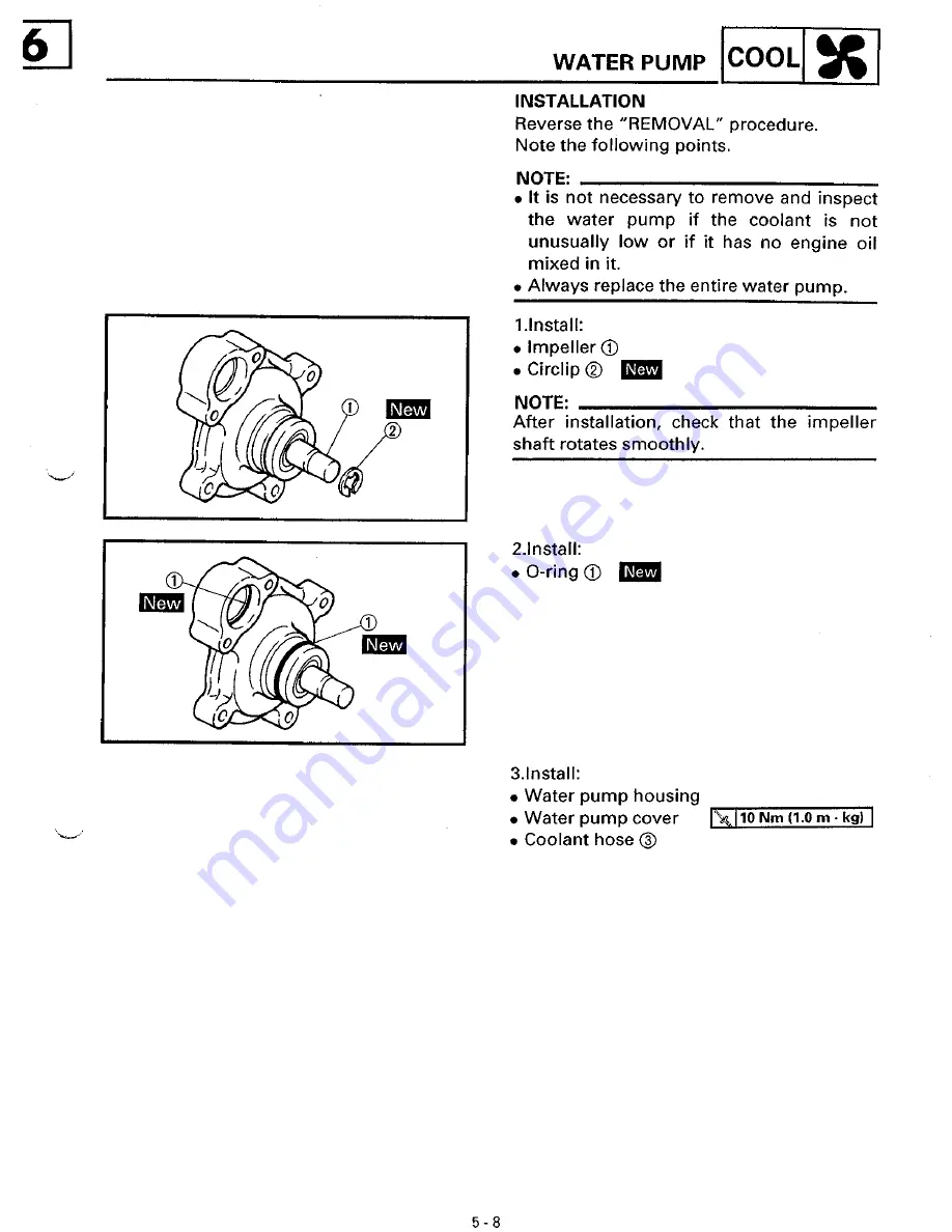 Yamaha TRX850H Service Manual Download Page 186