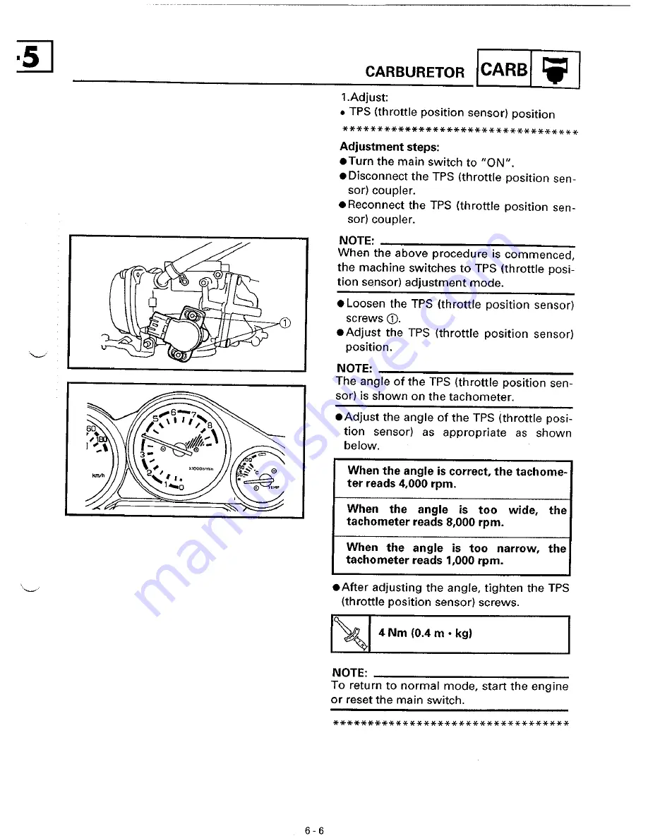 Yamaha TRX850H Service Manual Download Page 193