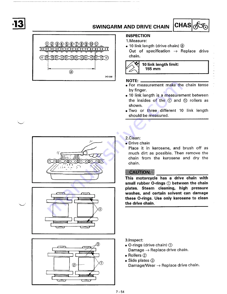 Yamaha TRX850H Service Manual Download Page 250