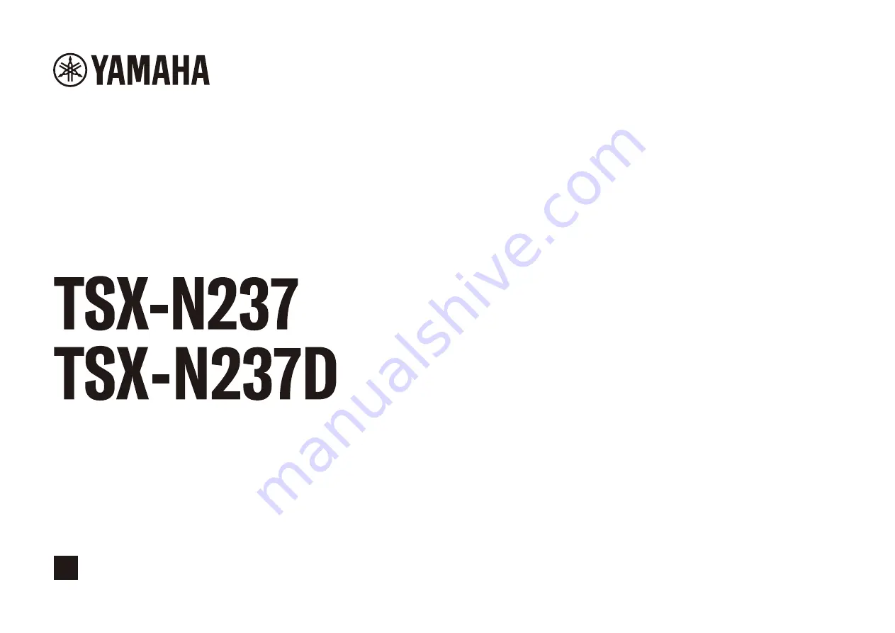 Yamaha TSX-N237 Owner'S Manual Download Page 1