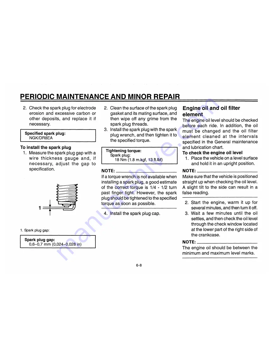 Yamaha TT-R230T Owner'S Manual Download Page 41