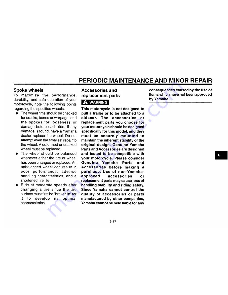 Yamaha TT-R230T Owner'S Manual Download Page 50