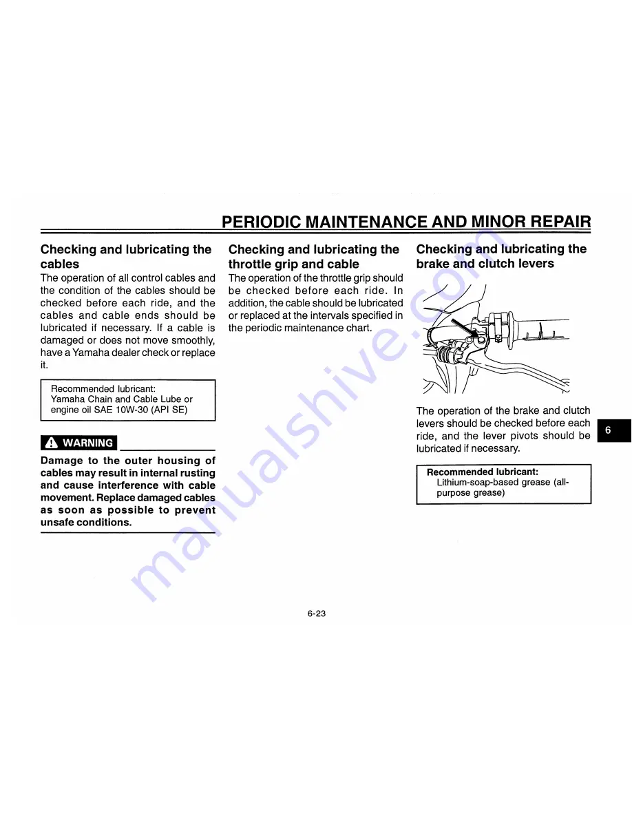 Yamaha TT-R230T Owner'S Manual Download Page 56