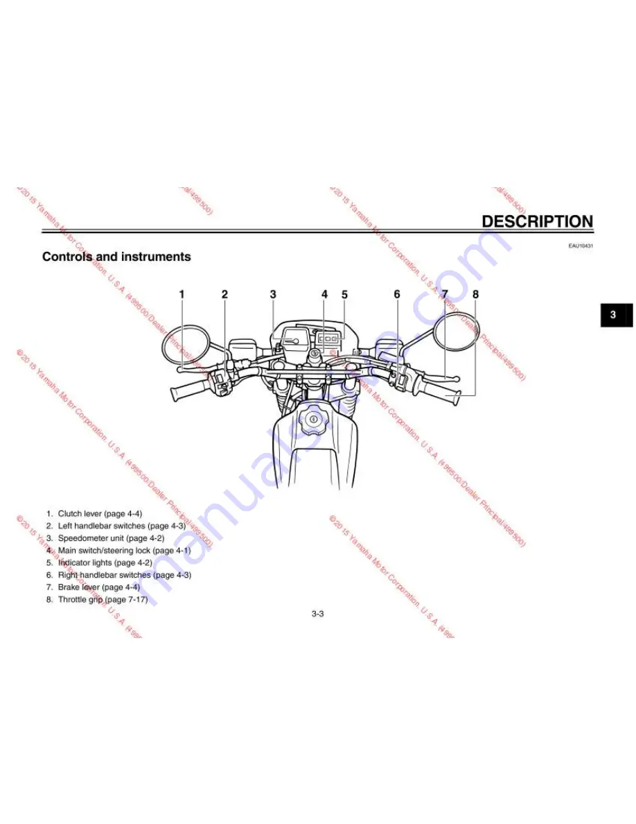 Yamaha TW200F1 Owner'S Manual Download Page 19