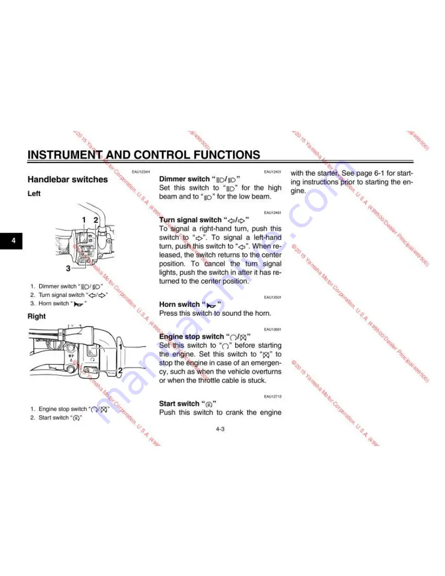 Yamaha TW200F1 Owner'S Manual Download Page 22