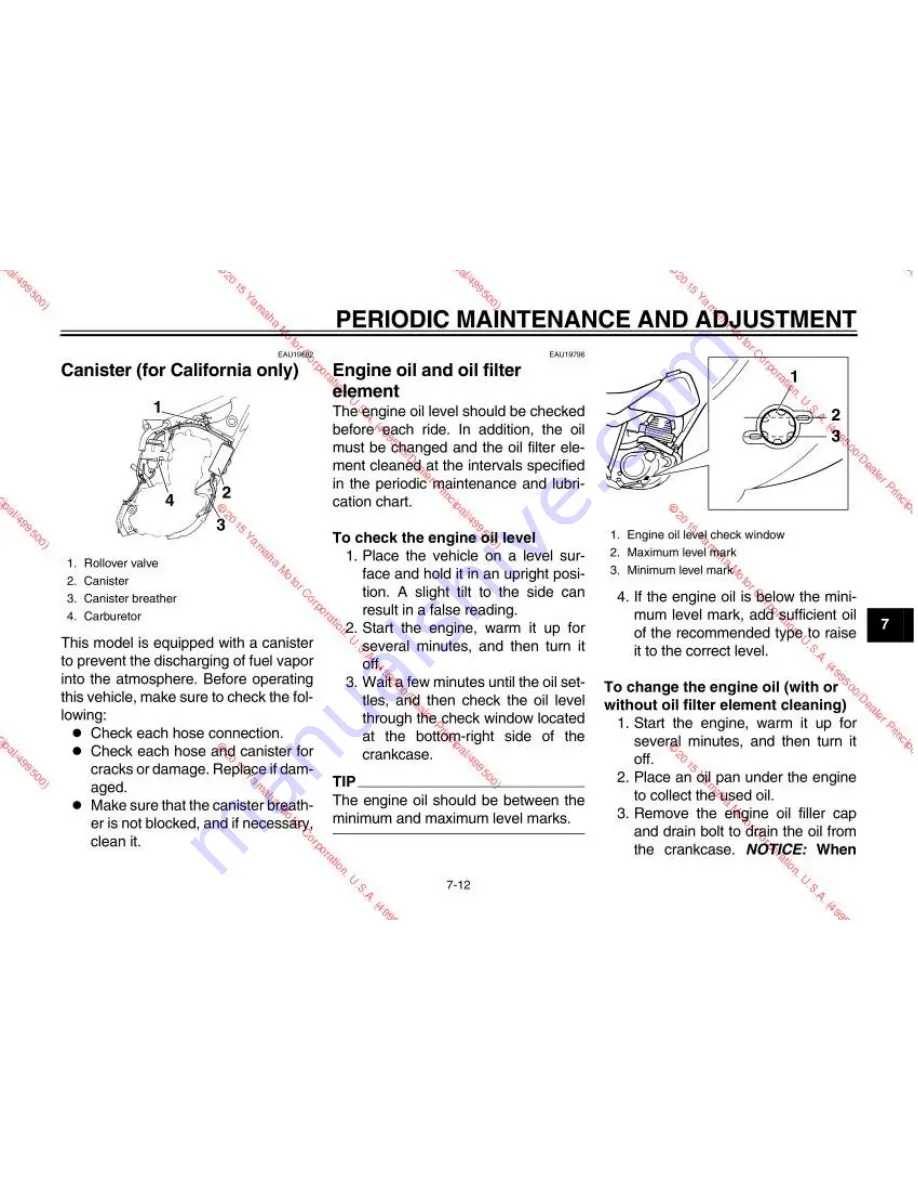 Yamaha TW200F1 Owner'S Manual Download Page 49