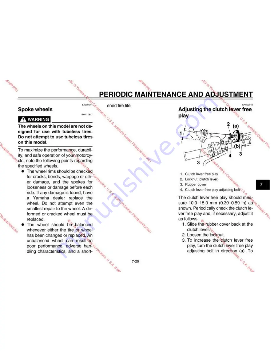 Yamaha TW200F1 Owner'S Manual Download Page 57