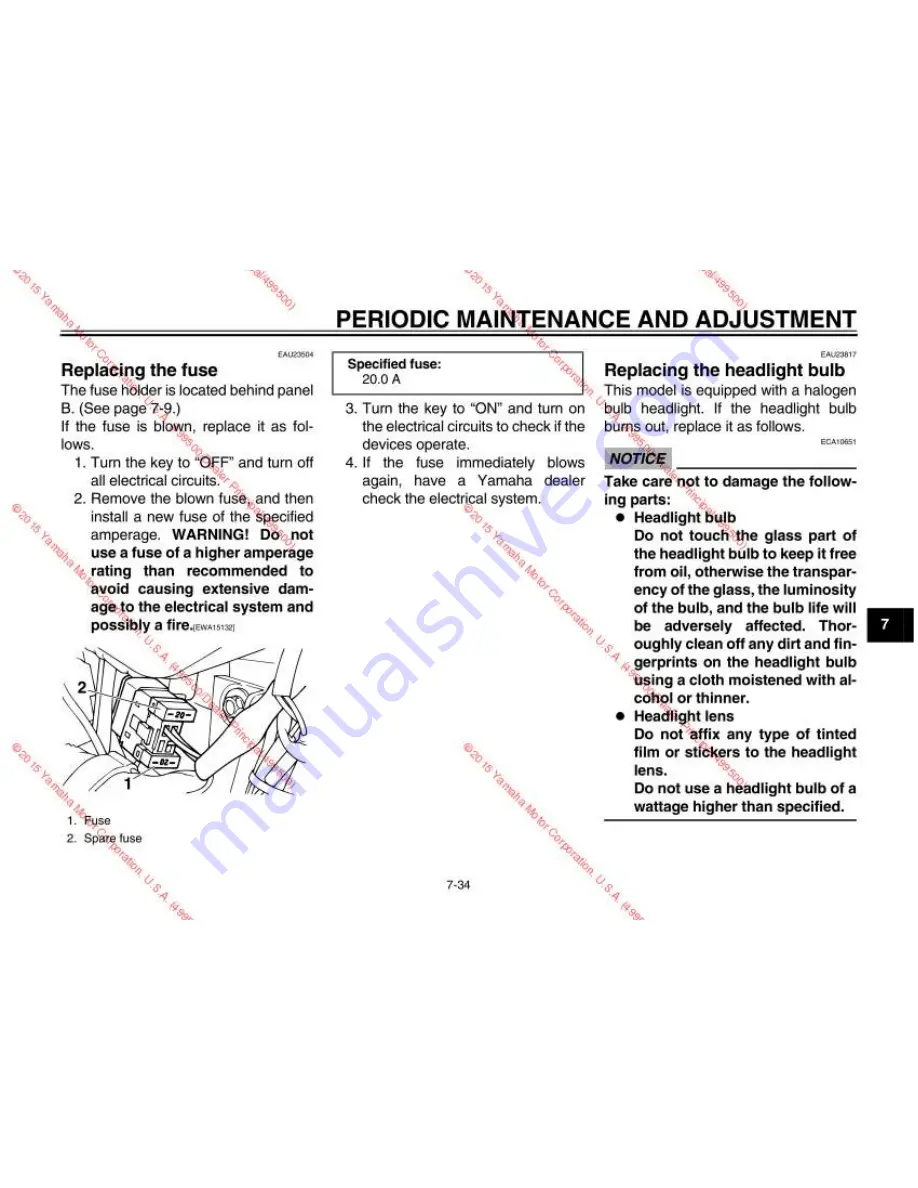 Yamaha TW200F1 Owner'S Manual Download Page 71