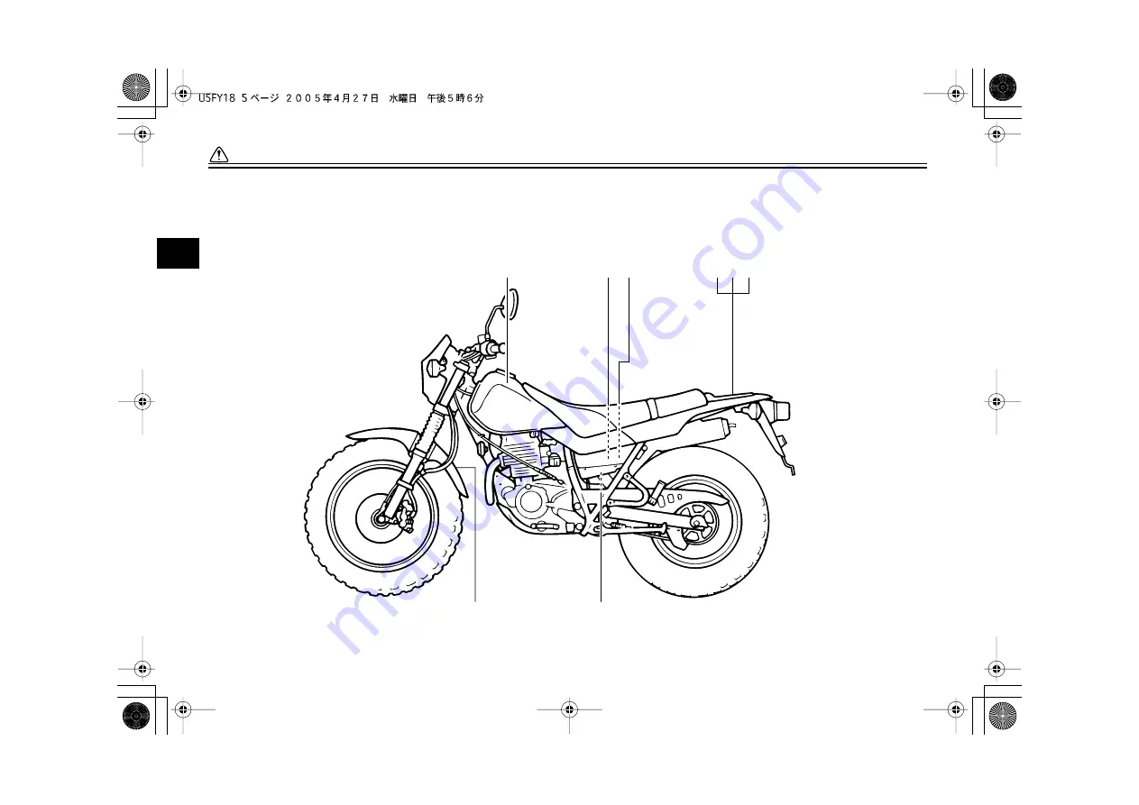 Yamaha TW200V Owner'S Manual Download Page 12