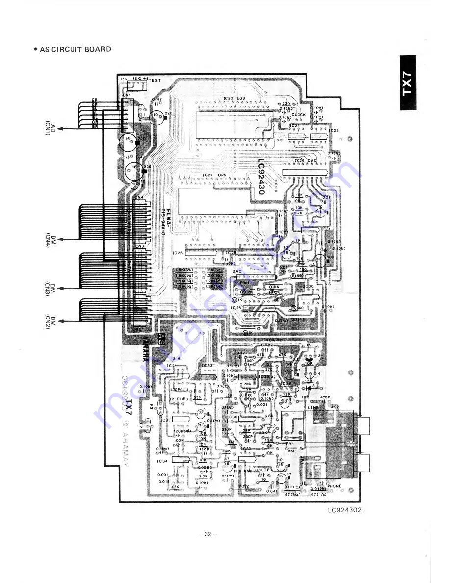 Yamaha TX-7 Service Manual Download Page 19