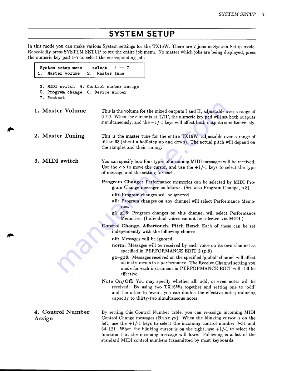 Yamaha TX16W Operating Manual Download Page 11