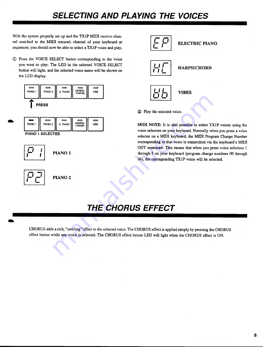 Yamaha TX1P Operating Manual Download Page 9