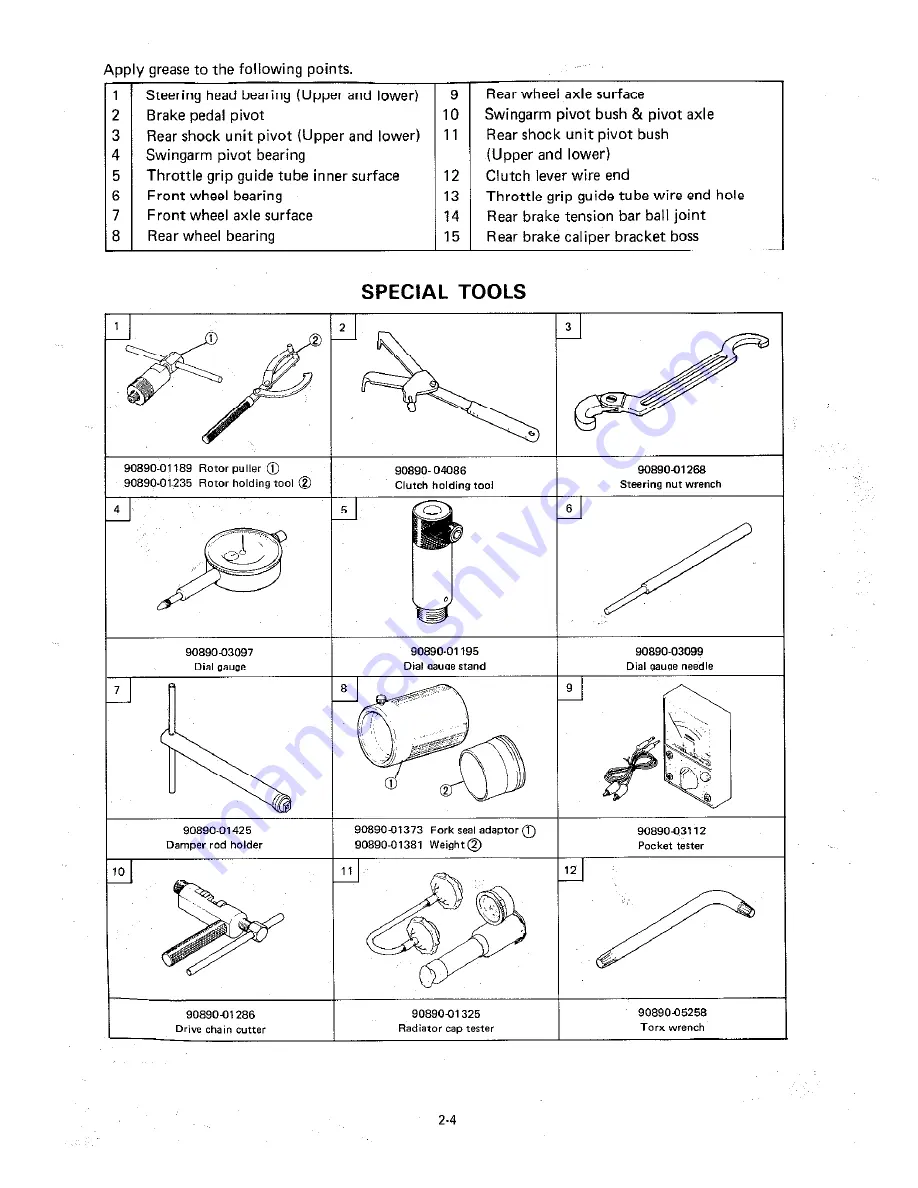 Yamaha TZ250W Service Manual Download Page 26