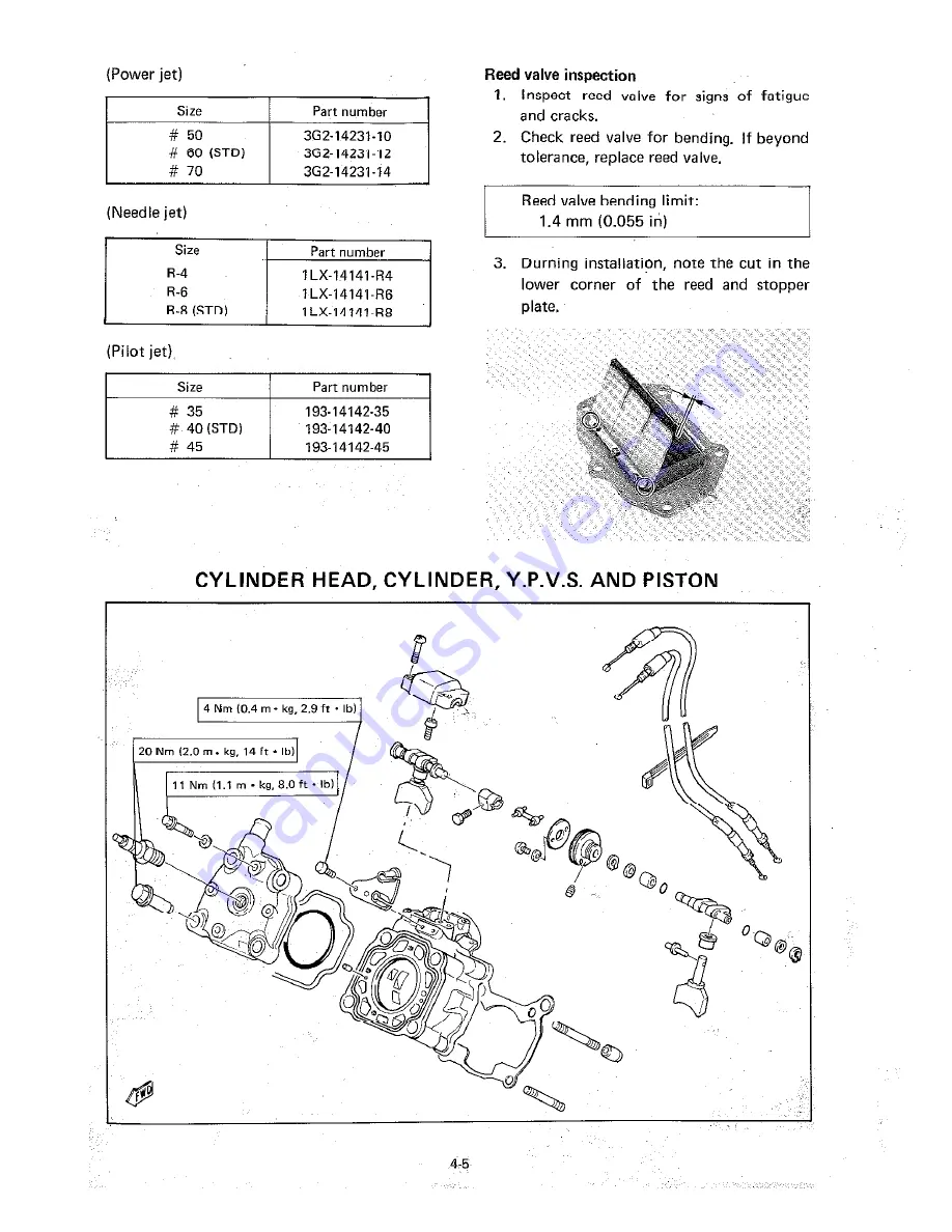 Yamaha TZ250W Service Manual Download Page 51