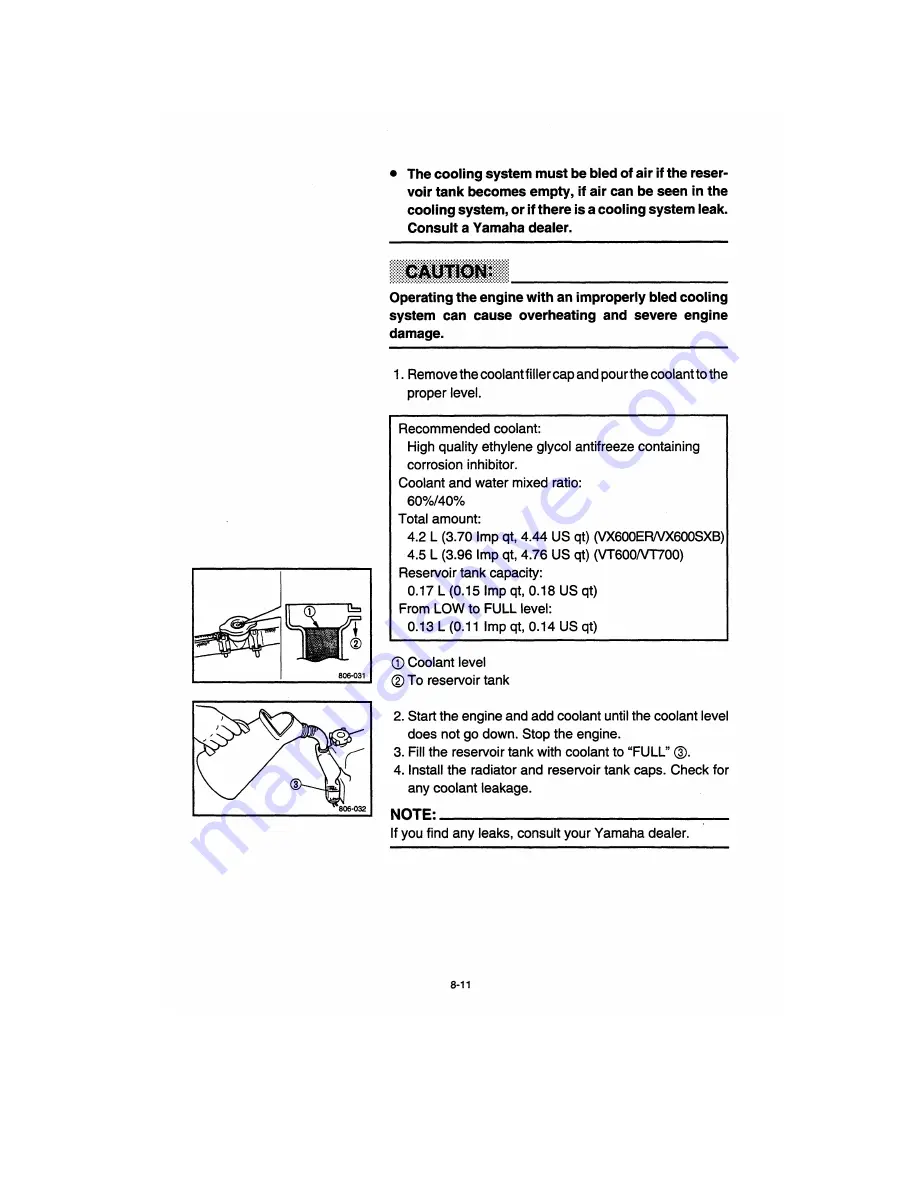 Yamaha VT600C Owner'S Manual Download Page 58