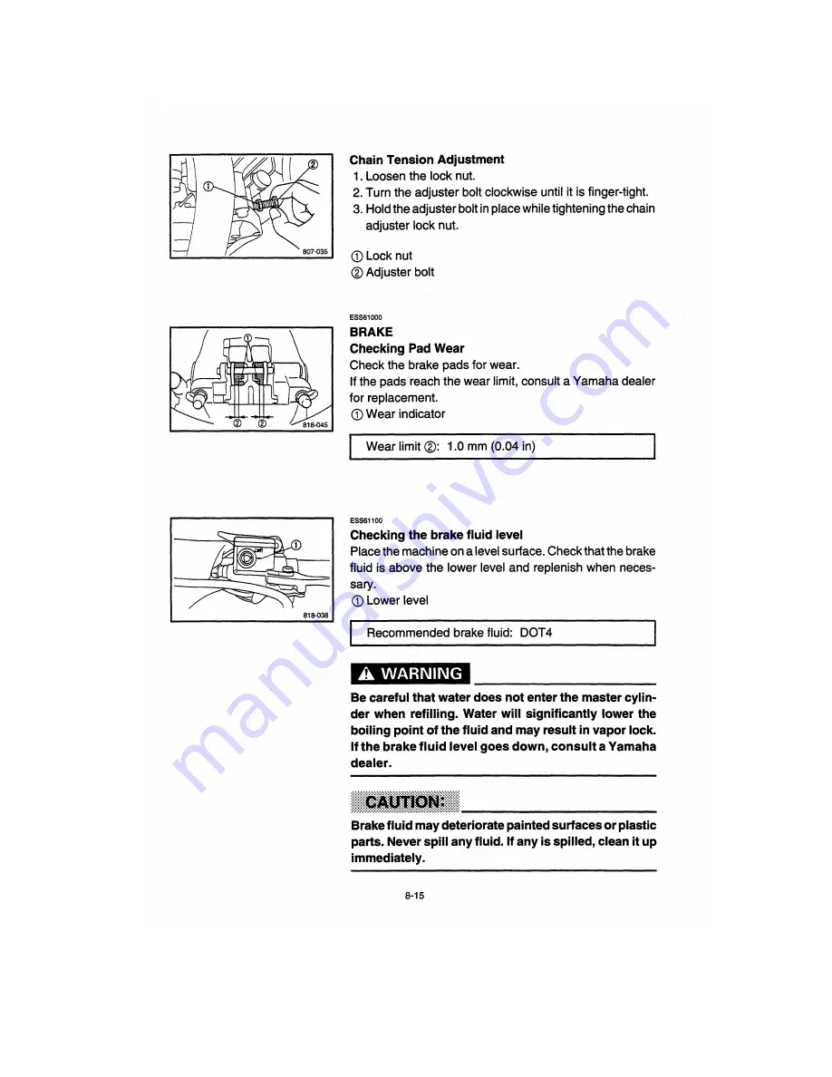 Yamaha VT600C Owner'S Manual Download Page 62