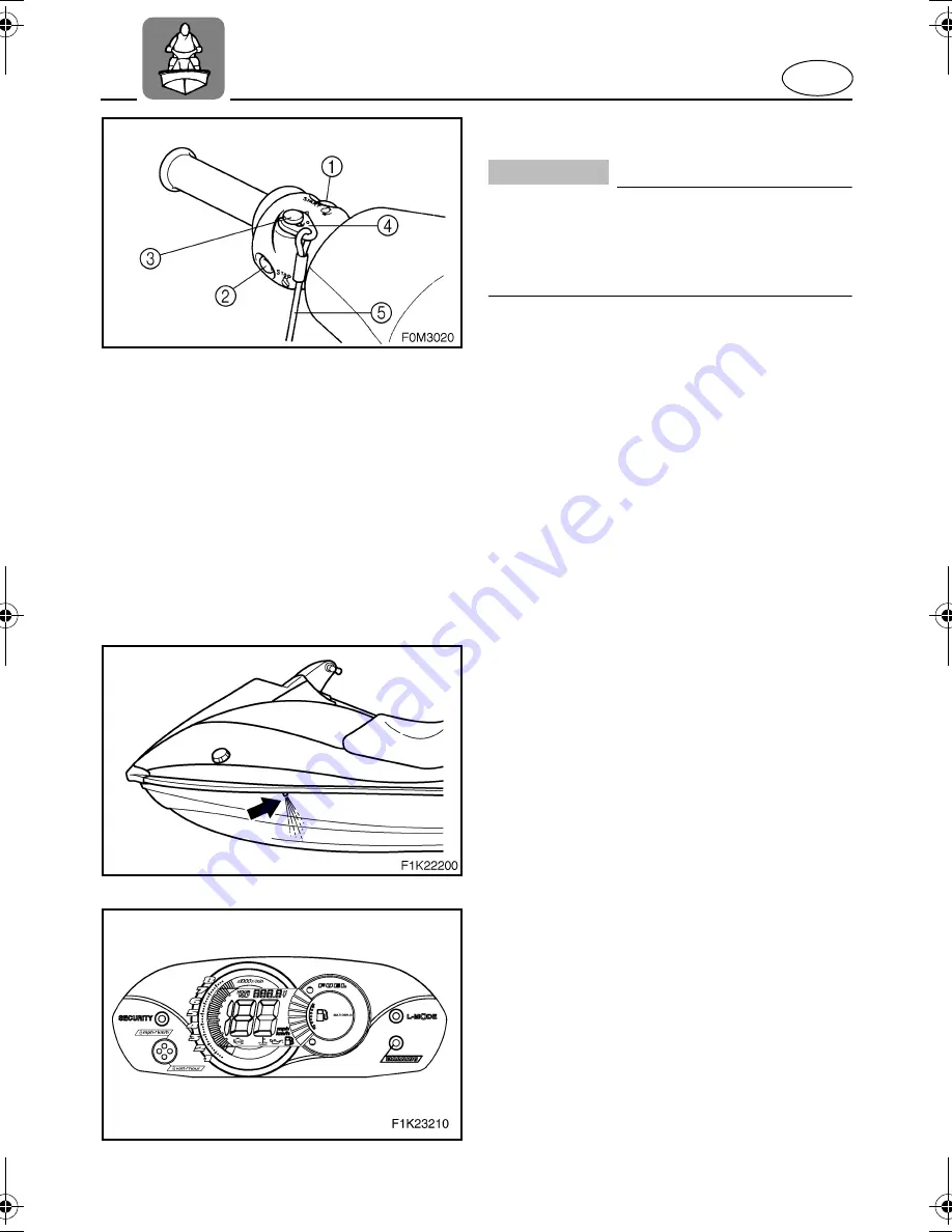 Yamaha VX110 Deluxe WaveRunner 2006 Owner'S/Operator'S Manual Download Page 70