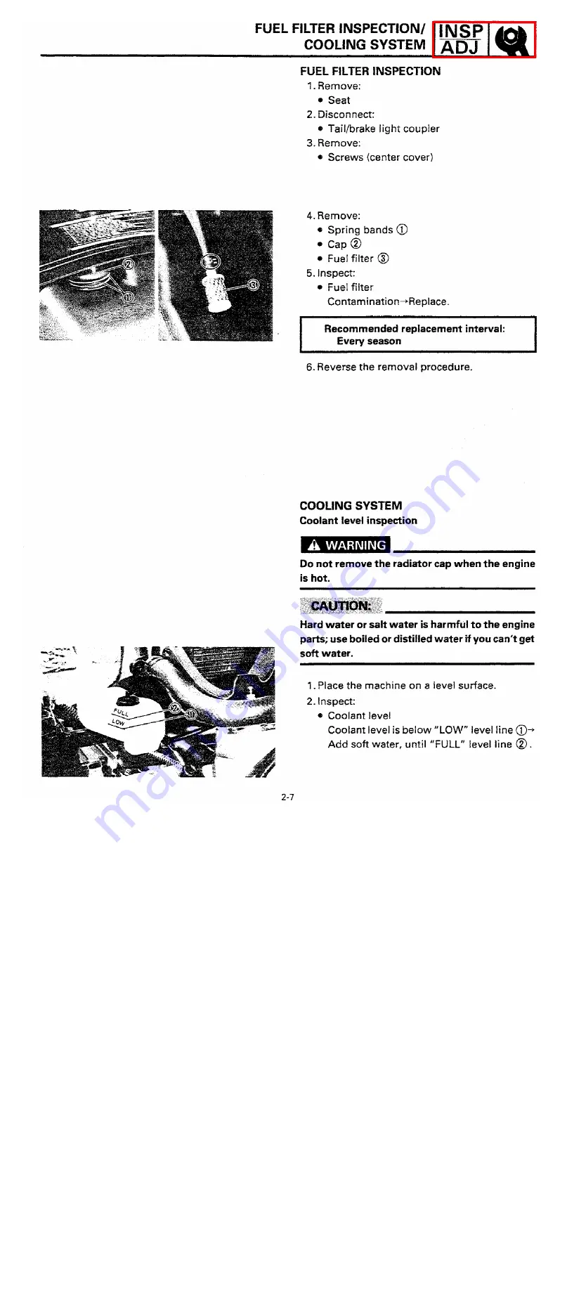 Yamaha VX750S Service Manual Download Page 22