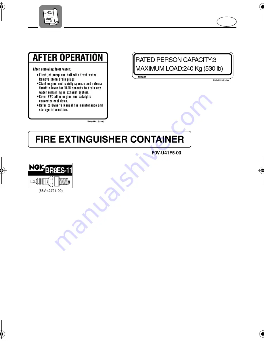 Yamaha WaveRunner 2002 XLT1200 Owner'S/Operator'S Manual Download Page 14