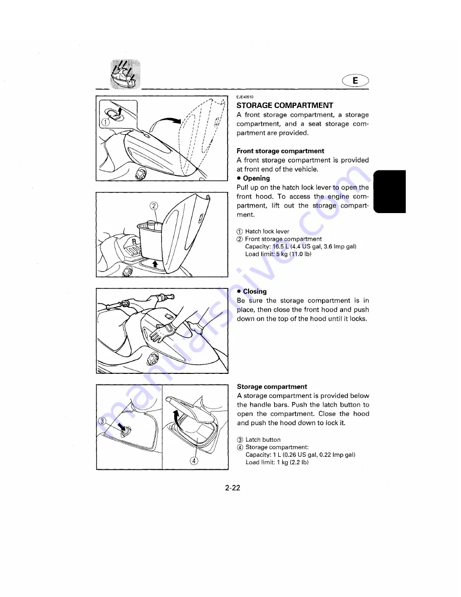 Yamaha WaveRunner GP1200W Owner'S Manual Download Page 46