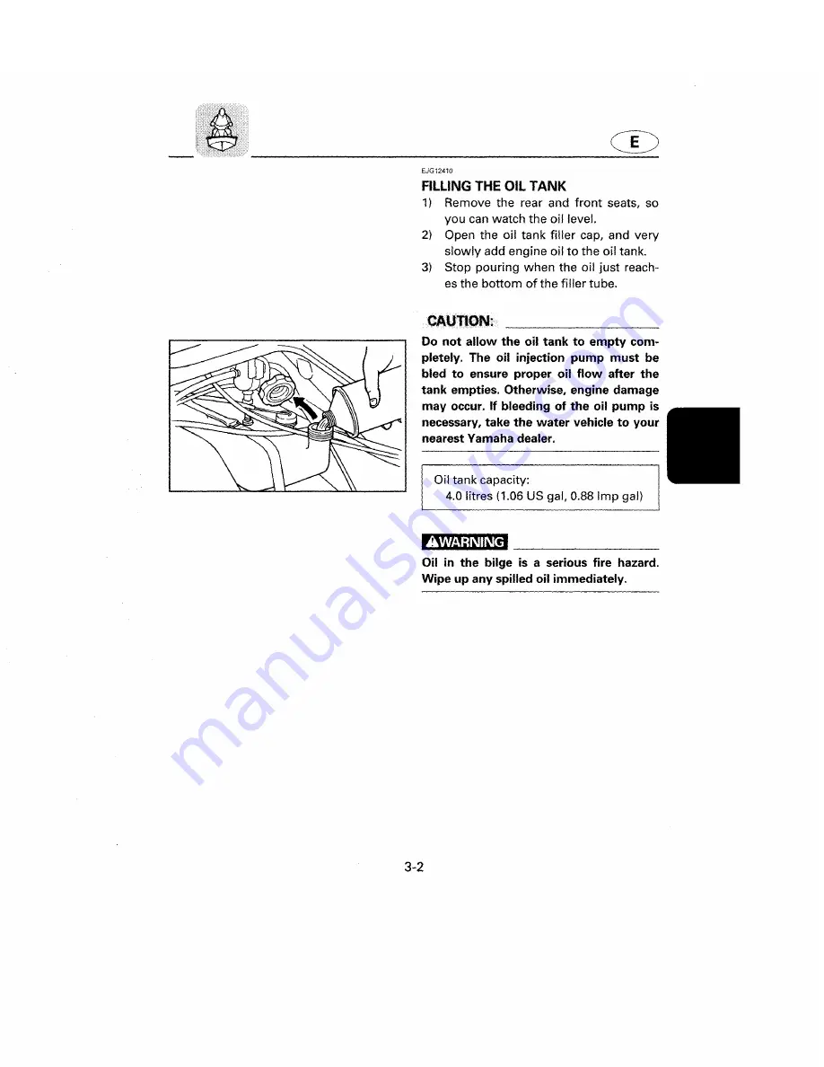 Yamaha WaveRunner GP1200W Owner'S Manual Download Page 50