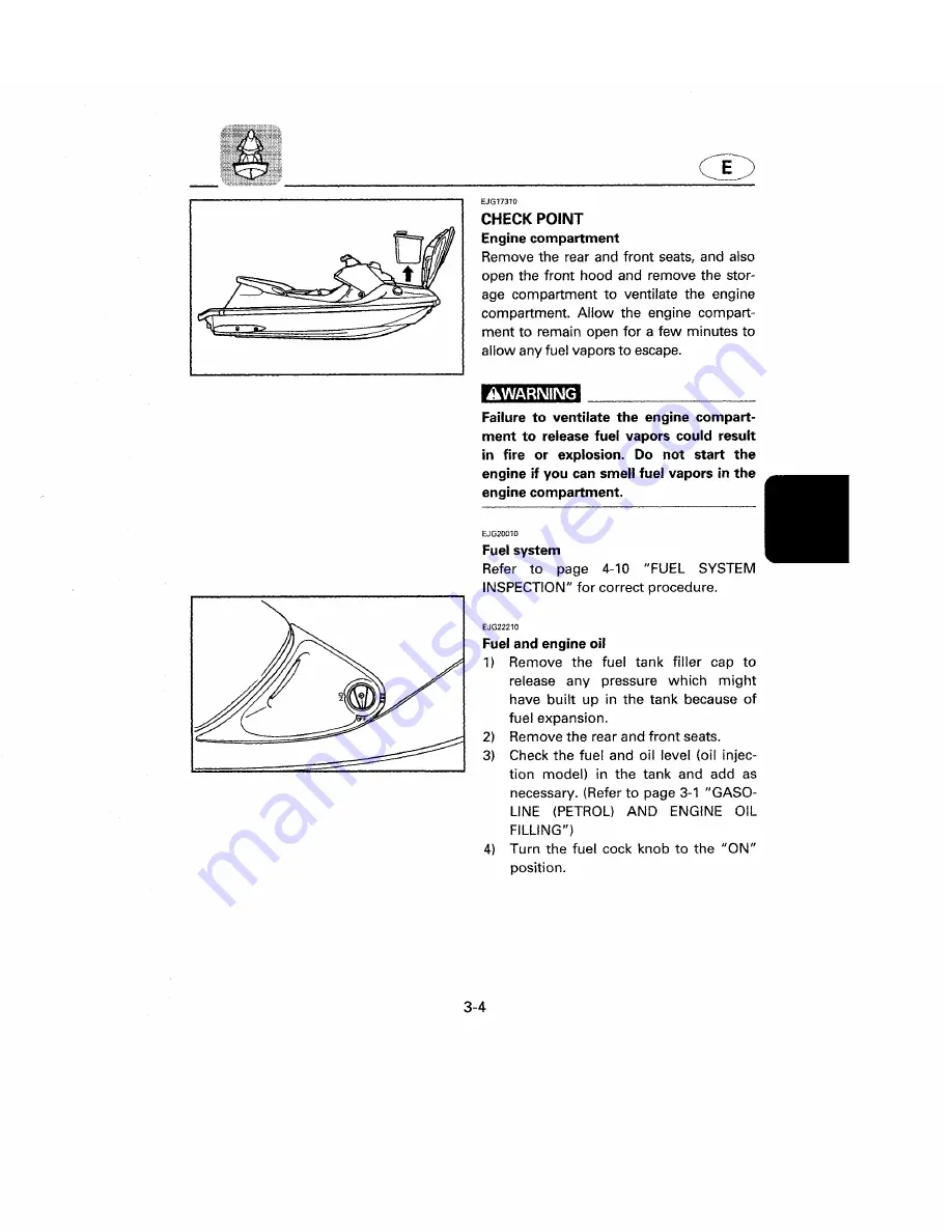 Yamaha WaveRunner GP1200W Owner'S Manual Download Page 52