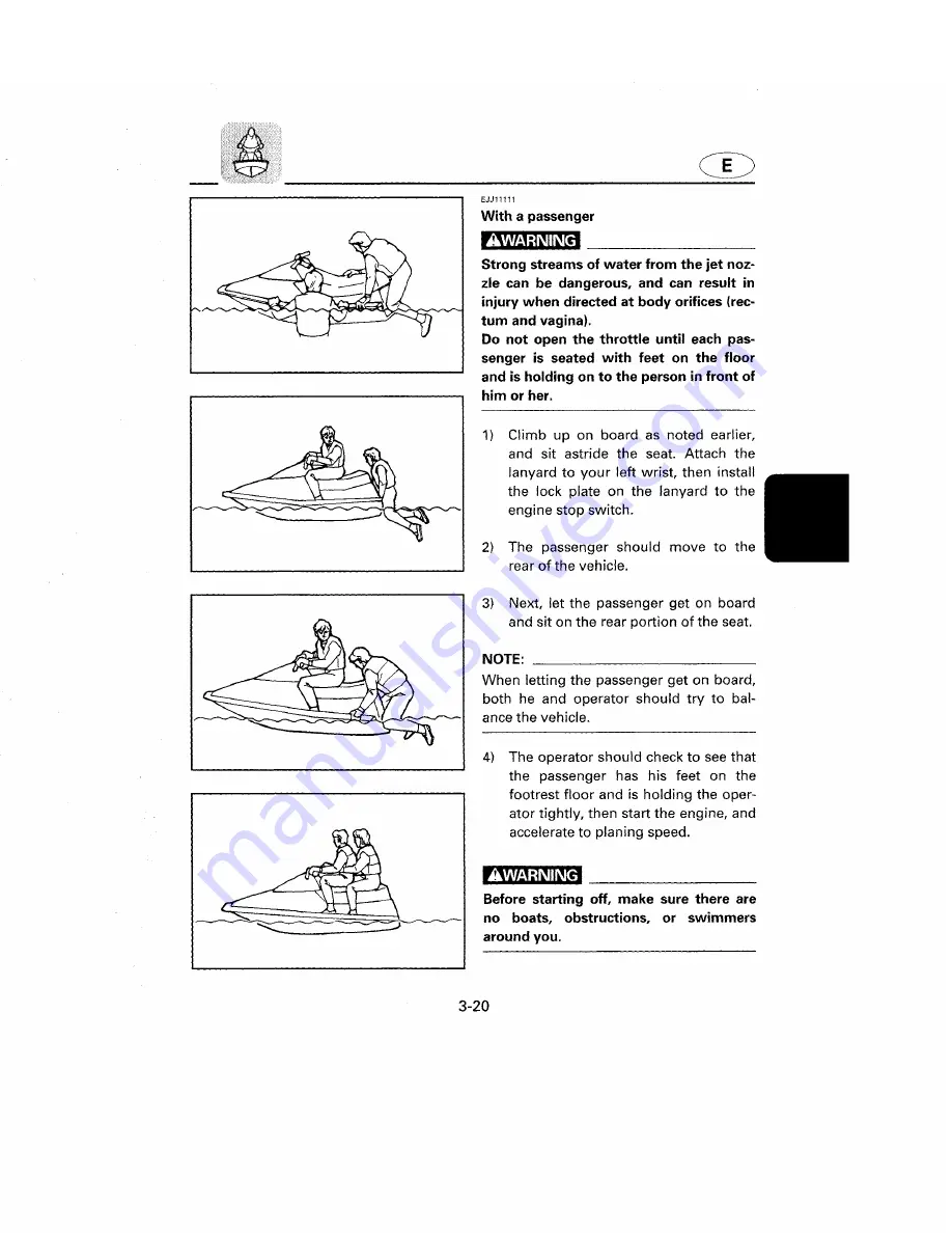 Yamaha WaveRunner GP1200W Скачать руководство пользователя страница 68