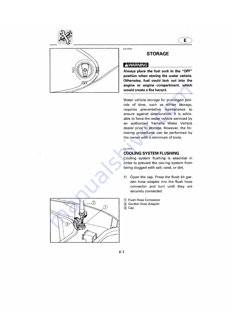 Yamaha WaveRunner GP1200W Owner'S Manual Download Page 79