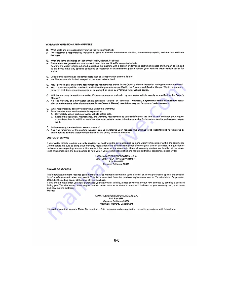 Yamaha WaveRunner XL XL700X Owner'S/Operator'S Manual Download Page 106