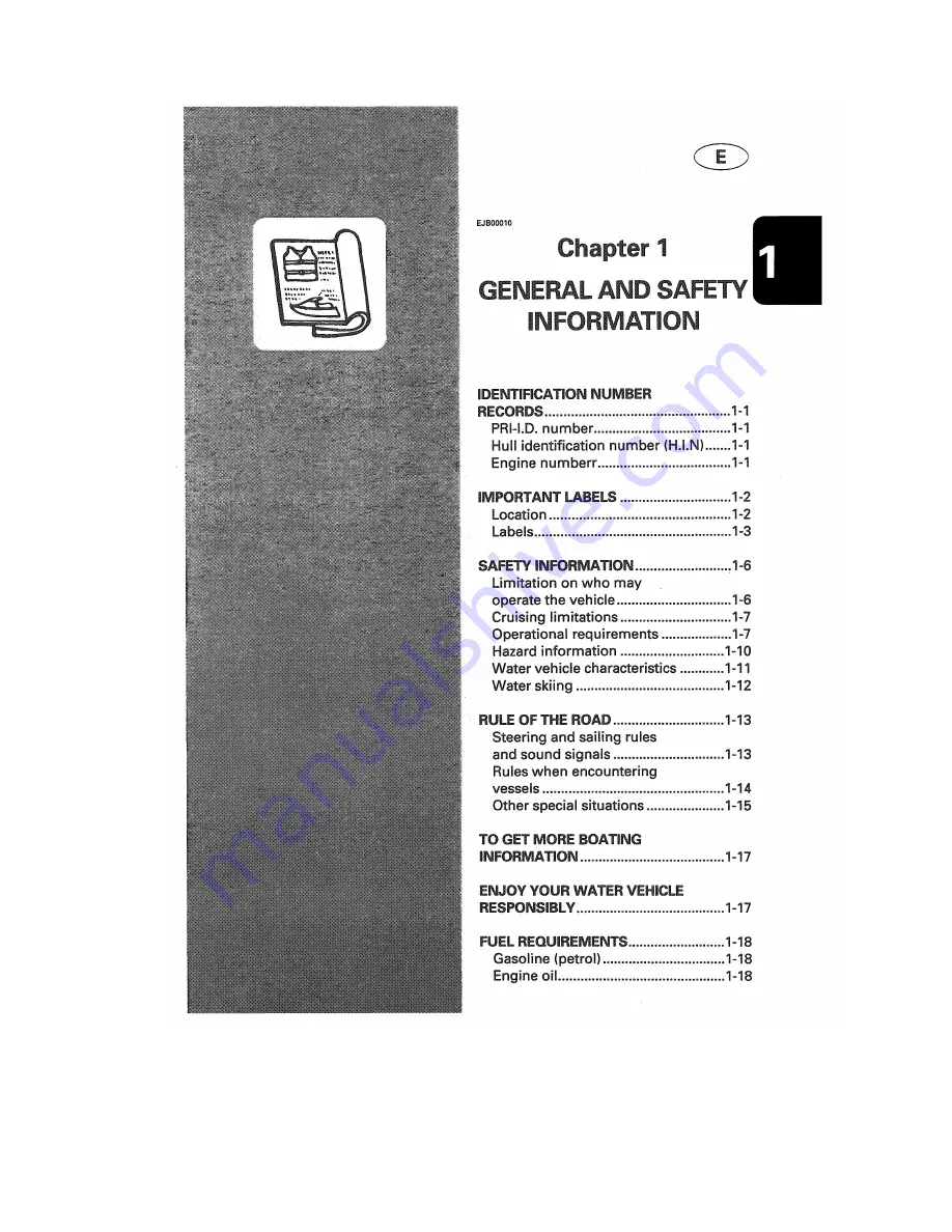 Yamaha WaveVenture WVT700BW Owner'S/Operator'S Manual Download Page 4