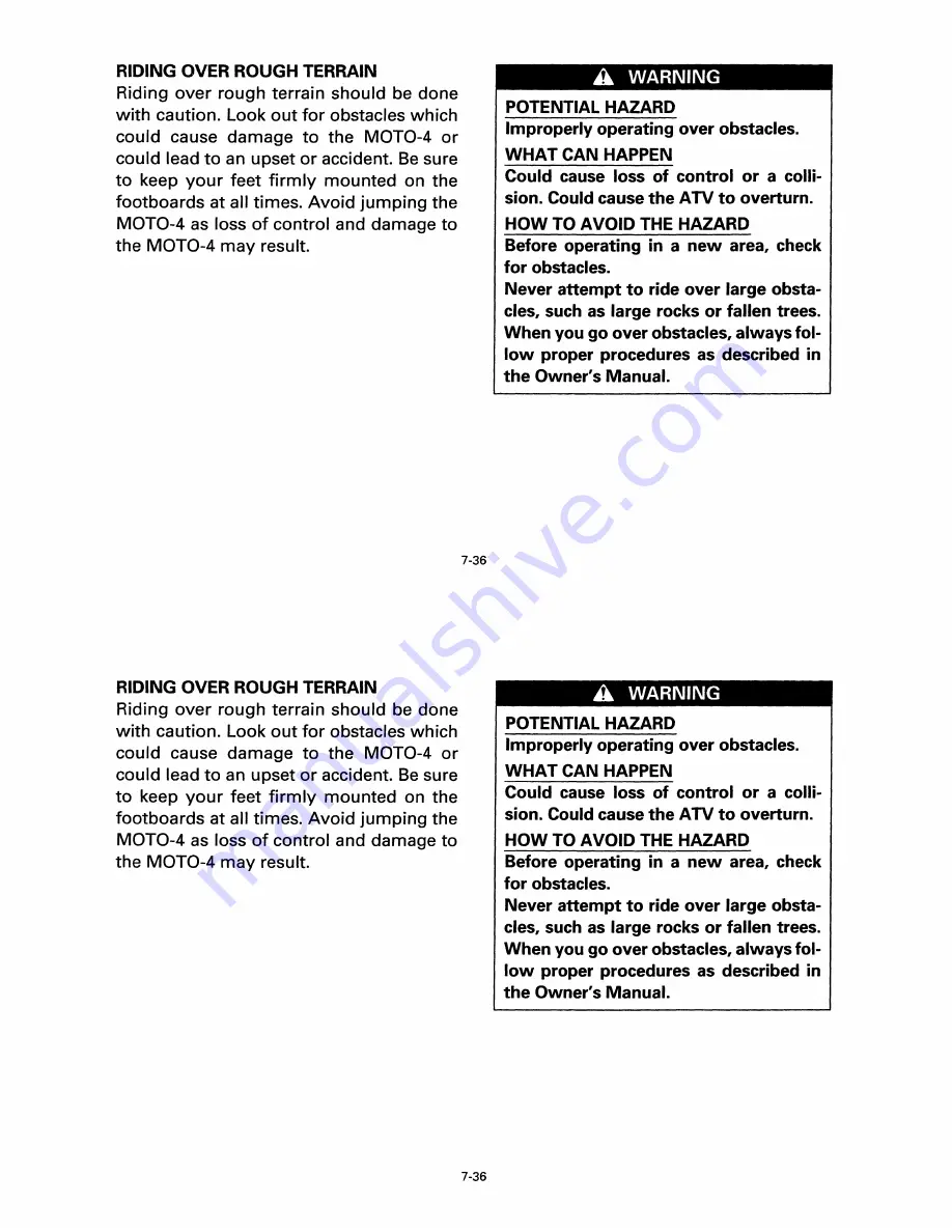 Yamaha Wolverine YFM350FXL Owner'S Manual Download Page 100