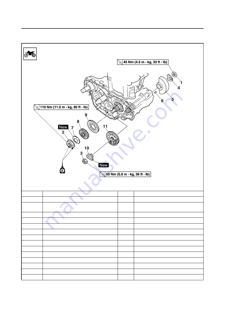 Yamaha WR450F(Y) 2009 Owner'S Service Manual Download Page 136