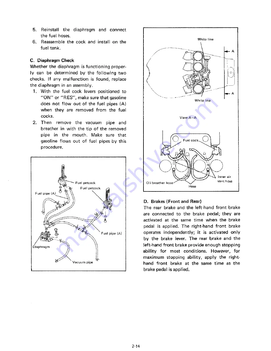 Yamaha XJ1100J Service Manual Download Page 20