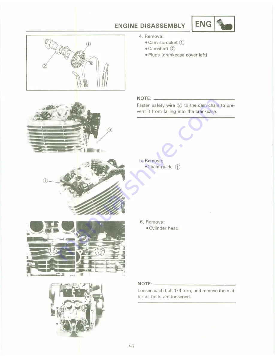 Yamaha XT 600 A Service Manual Download Page 113